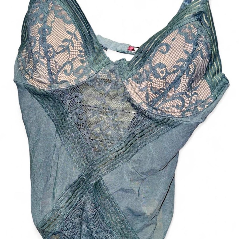 ADORE ME Lace Bodysuit Teddy in Slate Grey - Women Intimates